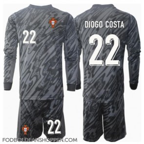 Portugal Diogo Costa #22 Målmand Udebanetrøje Børn EM 2024 Langærmet (+ Korte bukser)